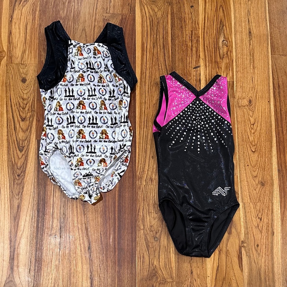 2 Girl's Leotards - Mixed Brands - Size Medium